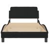 vidaXL Bed Frame "Dover" Black 107x203 cm King Single Fabric