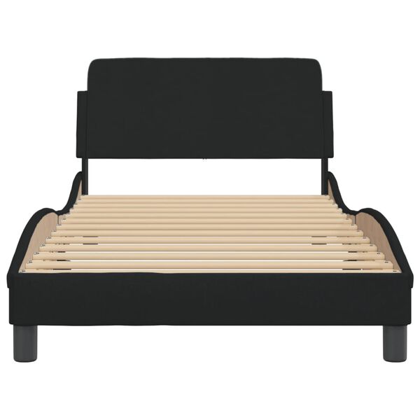 vidaXL Bed Frame "Dover" Black 107x203 cm King Single Fabric