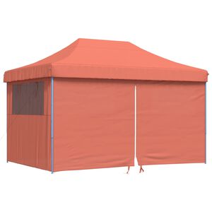 vidaXL Party Tent Terracotta with Blue Frame Oxford Fabric