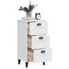 vidaXL Bedside Cabinet VIKEN White Engineered Wood