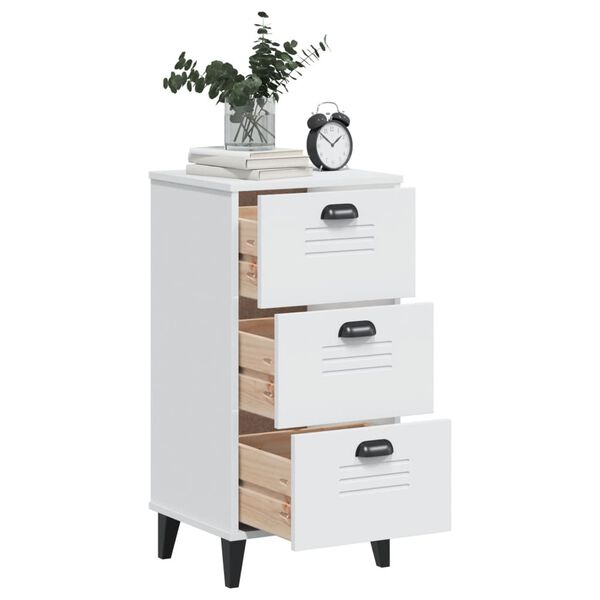vidaXL Bedside Cabinet VIKEN White Engineered Wood