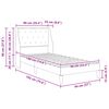 vidaXL Bed Frame with Headboard Dark Grey 90 x 190 cm Velvet