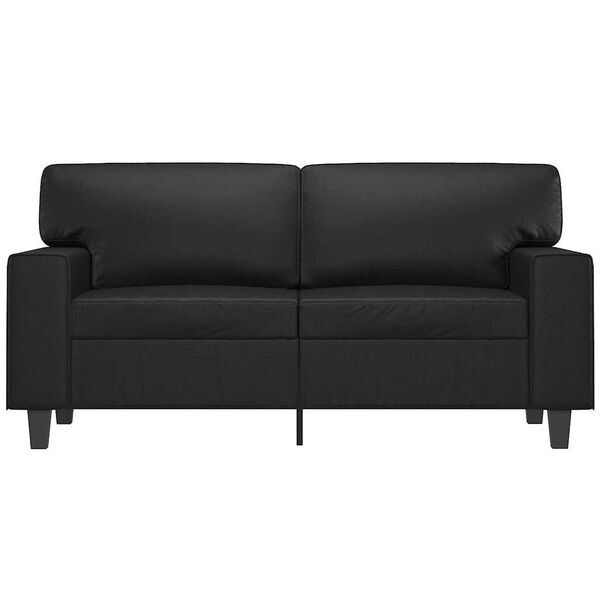 vidaXL 2-Seater Sofa Black 120 cm Faux Leather