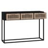vidaXL Console Table Black 105x30x75 cm Engineered Wood and Iron