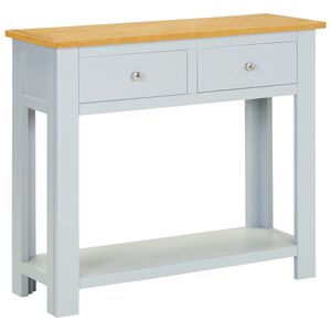 vidaXL Console Table 83x30x73 cm Solid Oak Wood