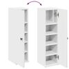 vidaXL Bathroom Cabinet with Roll Holder White 20.5x22x72 cm