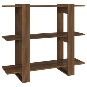 vidaXL Book Cabinet | Brown oak | Engineered wood | About 100cm wide