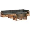 vidaXL Outdoor Sofa Set 9 pcs Natural and Anthracite
