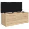 vidaXL Storage Bench Sonoma Oak 102x42x45 cm Engineered Wood
