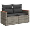 vidaXL 8 Piece Garden Sofa Set with Cushions Grey Poly Rattan