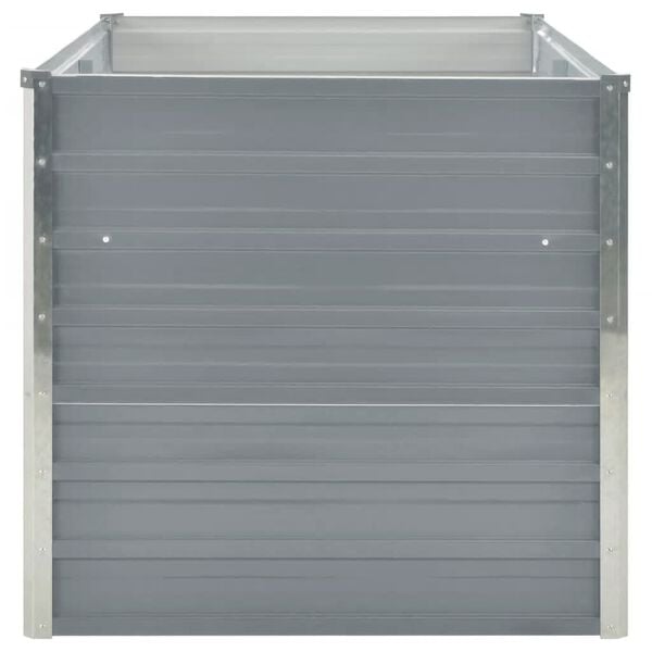vidaXL Raised Garden Bed 160x80x77 cm Galvanised Steel Grey
