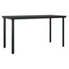 vidaXL 7 Piece Outdoor Dining Set Black