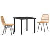vidaXL Garden Dining Set 5 pcs Brown Powder-Coated Steel