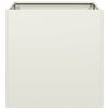 vidaXL Planter White 40x40x40 cm Cold-rolled Steel