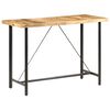 vidaXL Bar Table | Brown and black | Rough mango wood and powder-coated iron