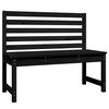 vidaXL Garden Bench Black 109 cm Solid Wood Pine