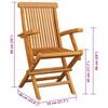 vidaXL Garden Chairs with Cream Cushions 6 pcs Solid Teak Wood