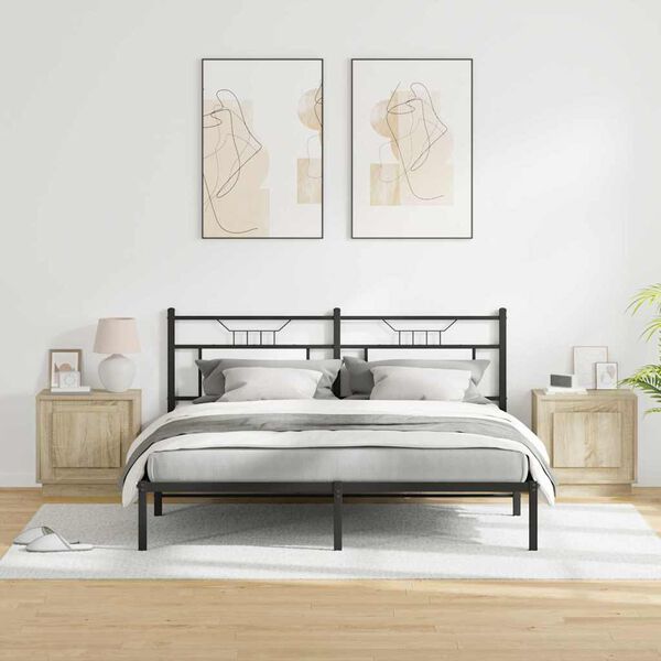 vidaXL Bedside Cabinet 2 pcs Sonoma Oak 44 x 34.5 x 45 cm