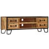vidaXL TV Cabinet | Multicolour | Solid mango wood and steel | 120 cm long