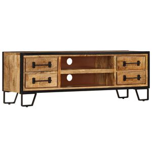 vidaXL TV Cabinet | Multicolour | Solid mango wood and steel | 120 cm long