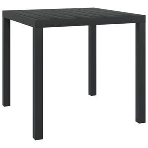 vidaXL Garden Dining Table | Black | Aluminium | 80 x 80 x 74 cm | Dining Table