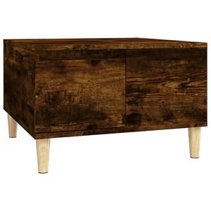 vidaXL Coffee Table Smoked Oak 55x55x36.5 cm Engineered Wood