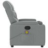 vidaXL Massage Recliner Chair Light Grey Fabric