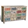 vidaXL Reclaimed Cabinet Solid Wood Multicolour with 16 Drawers