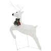 vidaXL Reindeer & Sleigh Christmas Decoration 140 LEDs Outdoor White