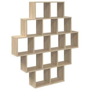 vidaXL Wall Shelf Sonoma Oak 120 x 20 x 136 cm Engineered Wood