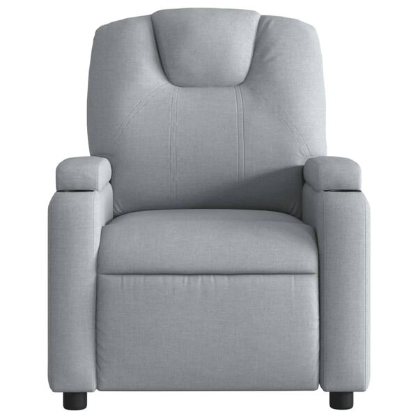 vidaXL Recliner Chair Light Grey Fabric