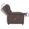 vidaXL Massage Chair Dark Brown Fabric