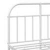 vidaXL Metal Bed Frame without Mattress with Headboard White 135x190cm