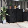 vidaXL Outdoor Kitchen Doors MEPPEL 2 pcs Black 50x9x82 cm Solid Wood Pine