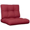 vidaXL Pallet Cushions 2 pcs Wine Red Fabric