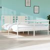 vidaXL Bed Frame without Mattress White 150x200 cm King Size Solid Wood Pine