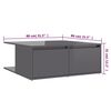 vidaXL Coffee Table High Gloss Grey 80x80x31 cm Engineered Wood
