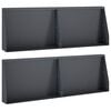 vidaXL Retaining Wall 4 pcs 60 x 12 x 40 cm Steel Anthracite