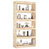 vidaXL Book Cabinet/Room Divider 80x30x167.4 cm Solid Wood Pine