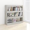 vidaXL Book Cabinet/Room Divider Concrete Grey 100x30x103 cm