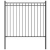 vidaXL Garden Fence Assen Steel 1.7x0.8 m Black