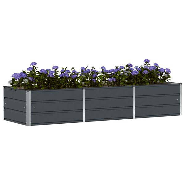 vidaXL Planter Anthracite 240 x 80 x 45 cm Steel