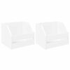 vidaXL Vinyl Album Box 2 pcs White 38 x 30 x 29 cm Engineered Wood