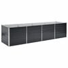 vidaXL Garden Raised Bed Anthracite 320x80x77 cm Galvanised Steel