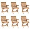 vidaXL 7 Piece Garden Dining Set Solid Teak Wood