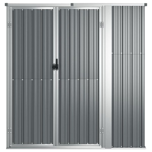 vidaXL Garden Tool Shed Grey 161x89x161 cm Galvanised Steel
