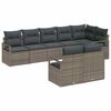 vidaXL Garden Sofa Set 8 pcs Grey Poly Rattan