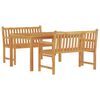 vidaXL 3 Piece Garden Dining Set Solid Wood Teak