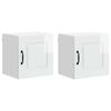 vidaXL Dishwasher Panel Kalmar 2 pcs High Gloss White Engineered Wood