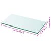 vidaXL Shelves 2 pcs Panel Glass Clear 30x12 cm